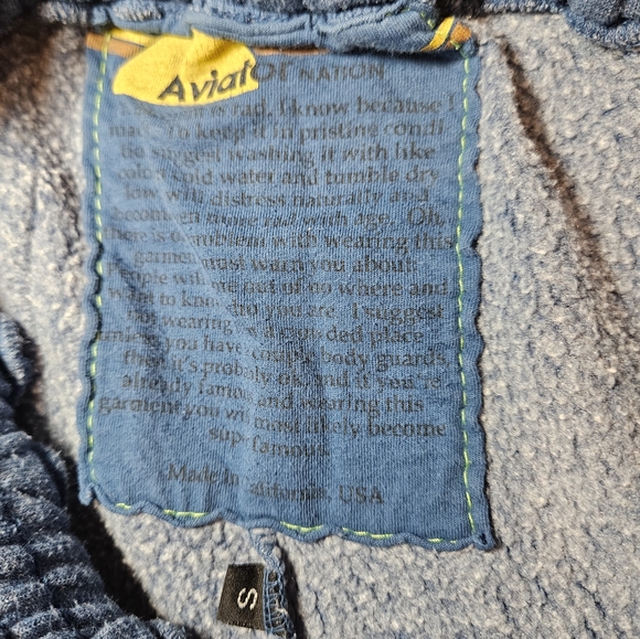 Aviator Nation-  Rugby Stich Wide Leg Sweatpants sz: Small !Sold Out on Website! - Picture 8 of 9